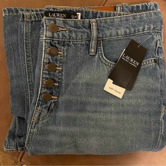 Lauren Ralph Lauren High Rise Flare Jeans blue wash size 10 new with tag - Picture 9 of 14